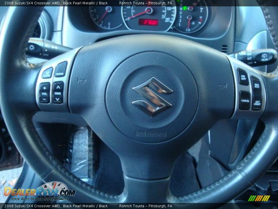 2008 Suzuki SX4 Crossover AWD Black Pearl Metallic / Black Photo #18