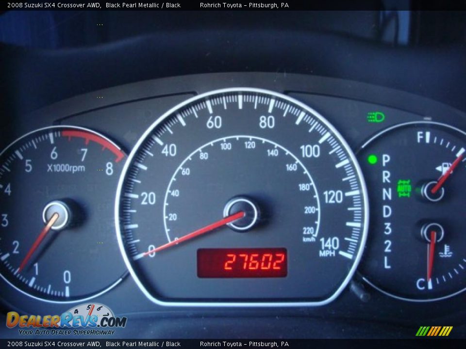 2008 Suzuki SX4 Crossover AWD Black Pearl Metallic / Black Photo #20
