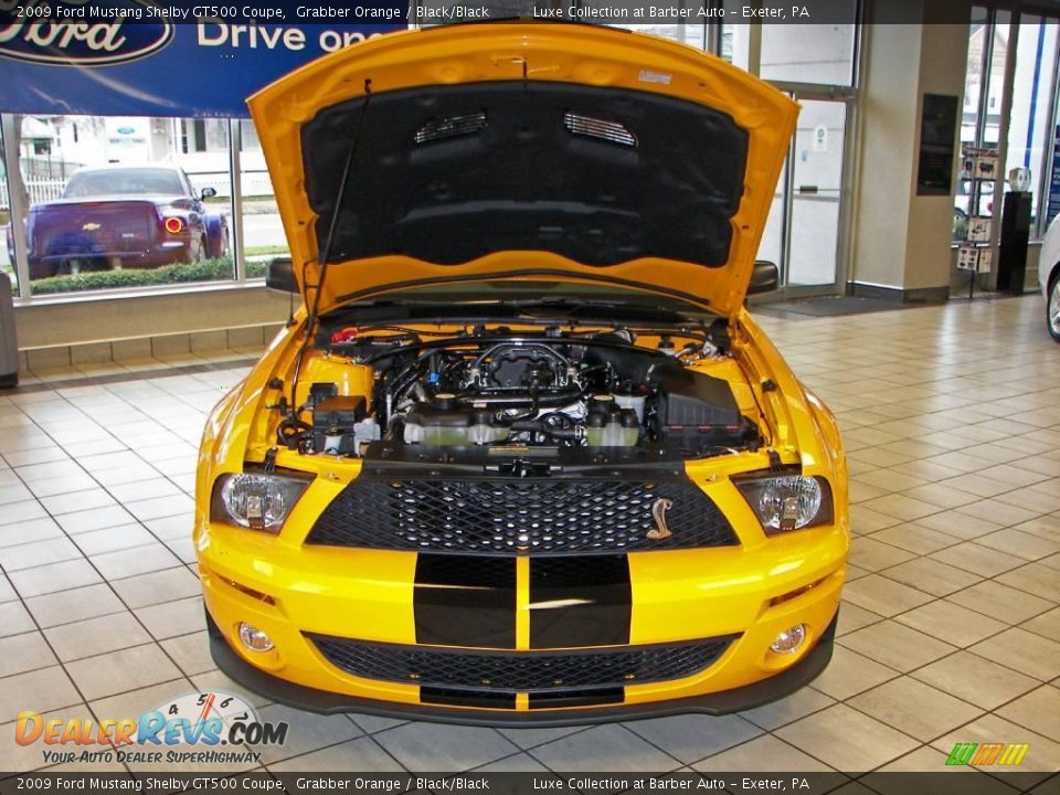 2009 Ford Mustang Shelby GT500 Coupe Grabber Orange / Black/Black Photo #31