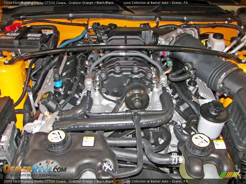 2009 Ford Mustang Shelby GT500 Coupe 5.4 Liter Supercharged DOHC 32-Valve V8 Engine Photo #32
