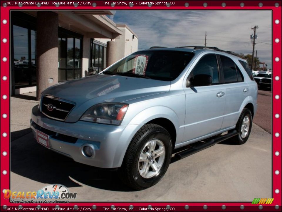 2005 Kia Sorento EX 4WD Ice Blue Metallic / Gray Photo #1