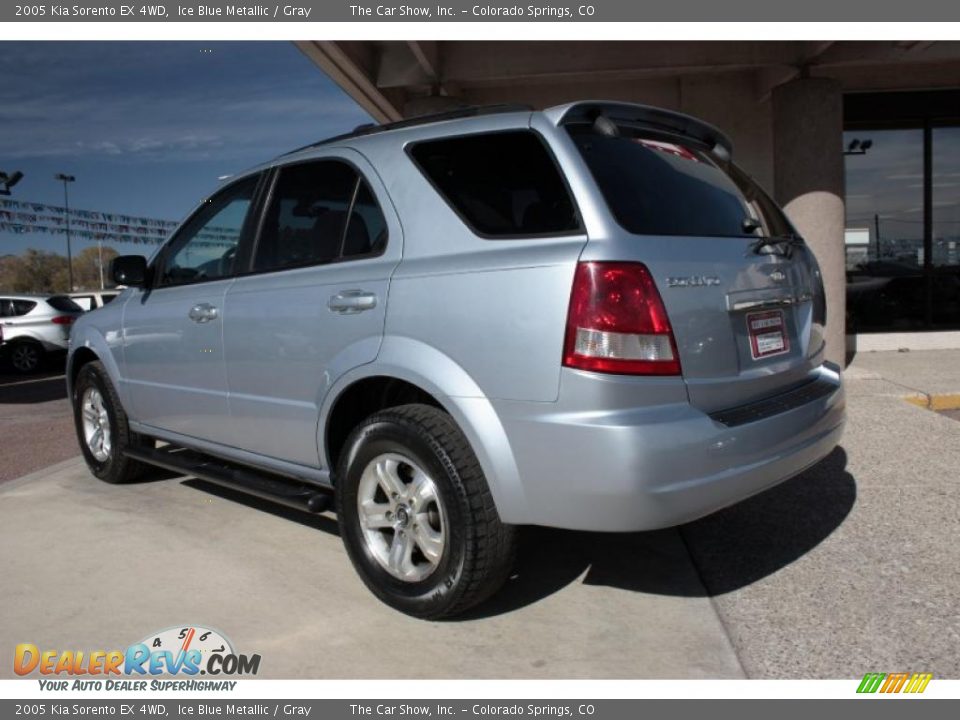 2005 Kia Sorento EX 4WD Ice Blue Metallic / Gray Photo #4