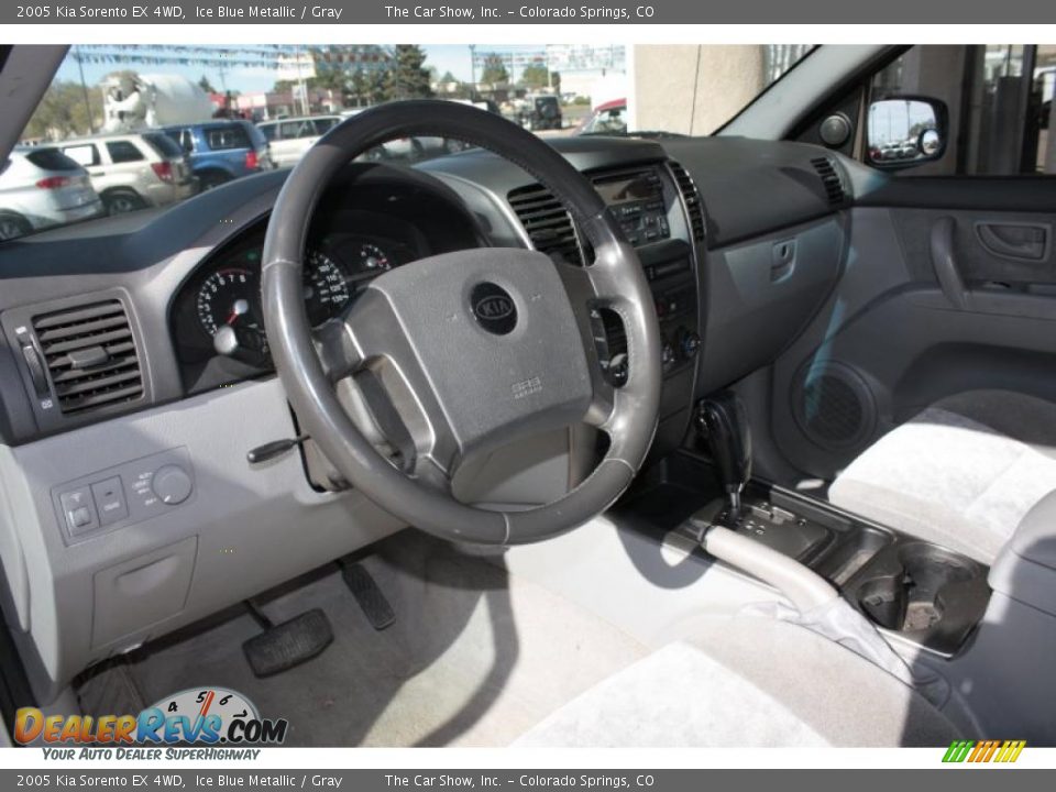2005 Kia Sorento EX 4WD Ice Blue Metallic / Gray Photo #6