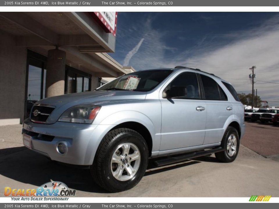 2005 Kia Sorento EX 4WD Ice Blue Metallic / Gray Photo #15