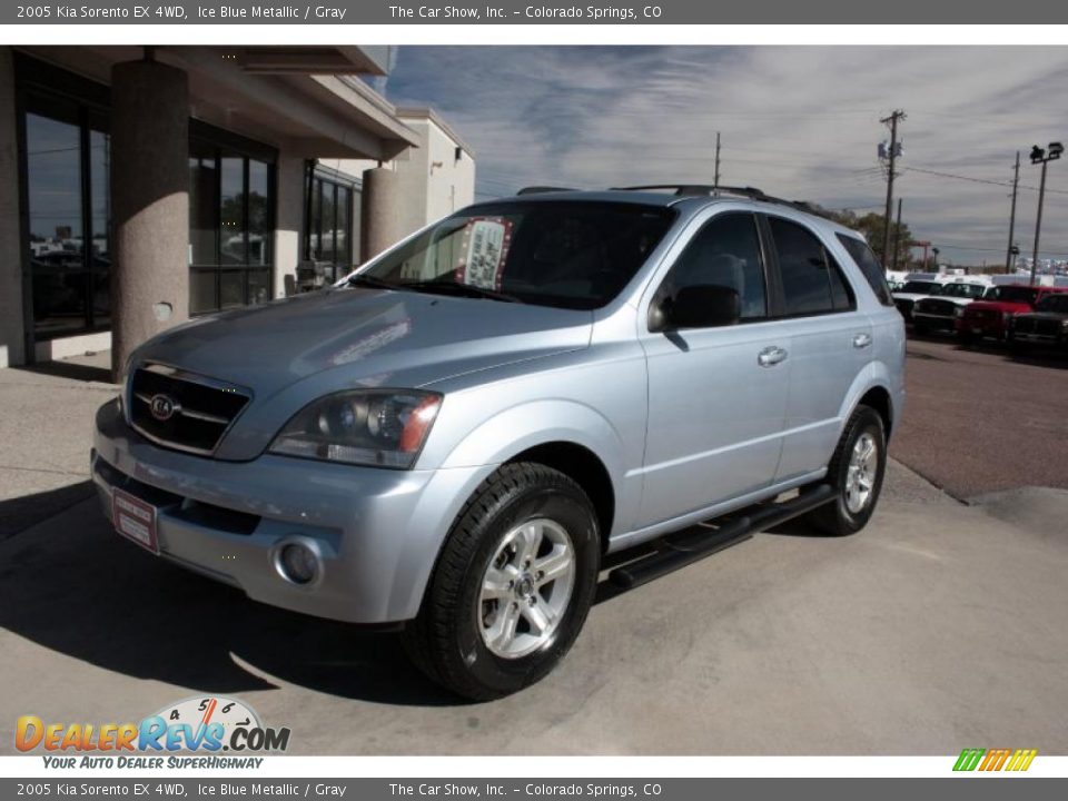 2005 Kia Sorento EX 4WD Ice Blue Metallic / Gray Photo #23