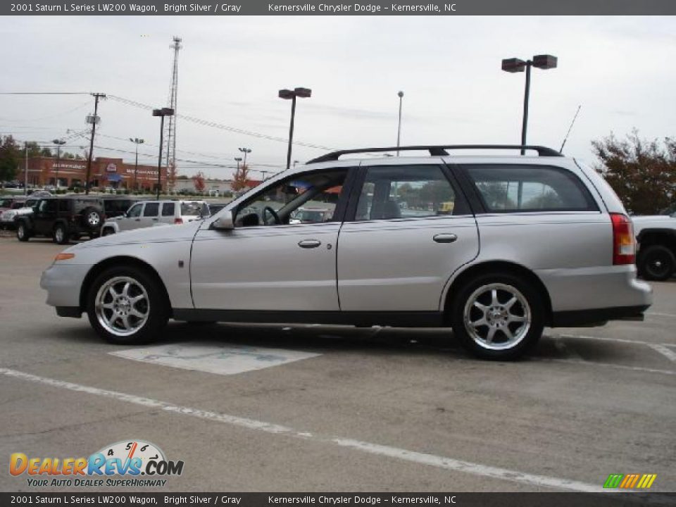 2001 Saturn L Series LW200 Wagon Bright Silver / Gray Photo #6