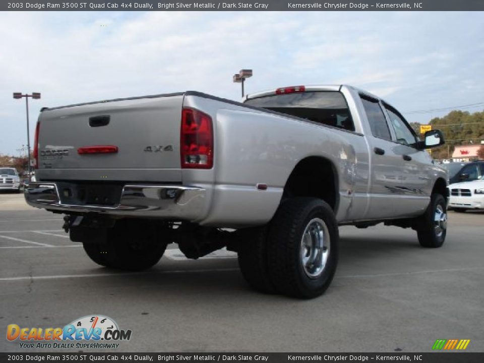 Bright Silver Metallic 2003 Dodge Ram 3500 ST Quad Cab 4x4 Dually Photo #3