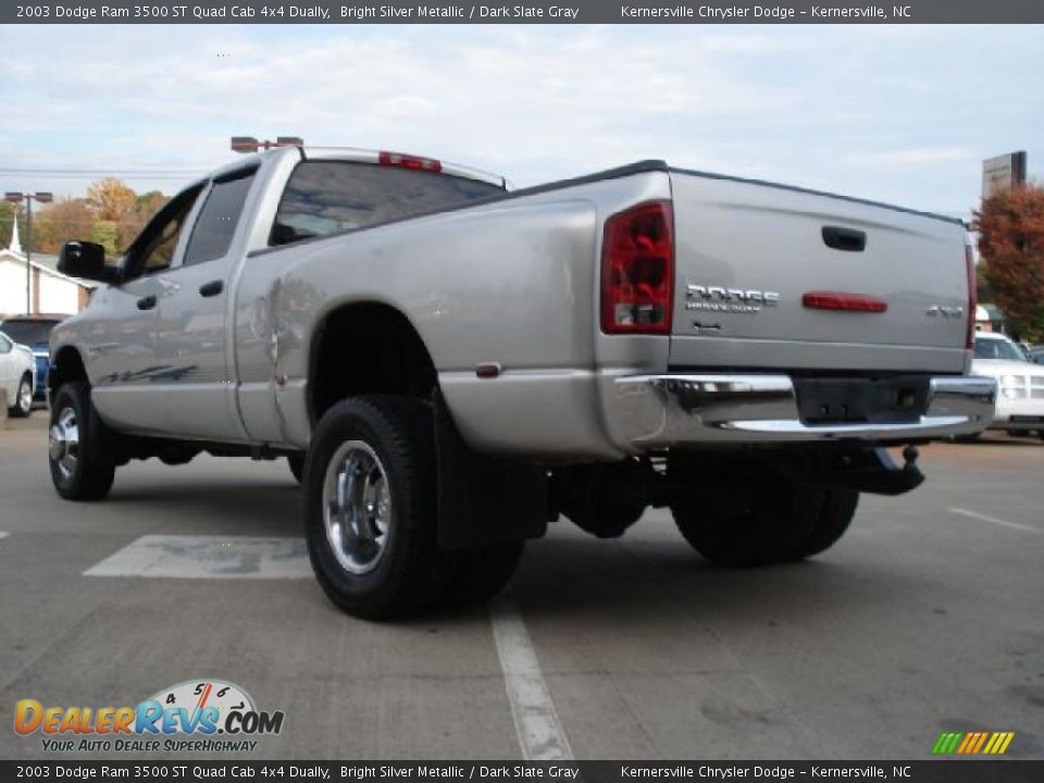 2003 Dodge Ram 3500 ST Quad Cab 4x4 Dually Bright Silver Metallic / Dark Slate Gray Photo #5