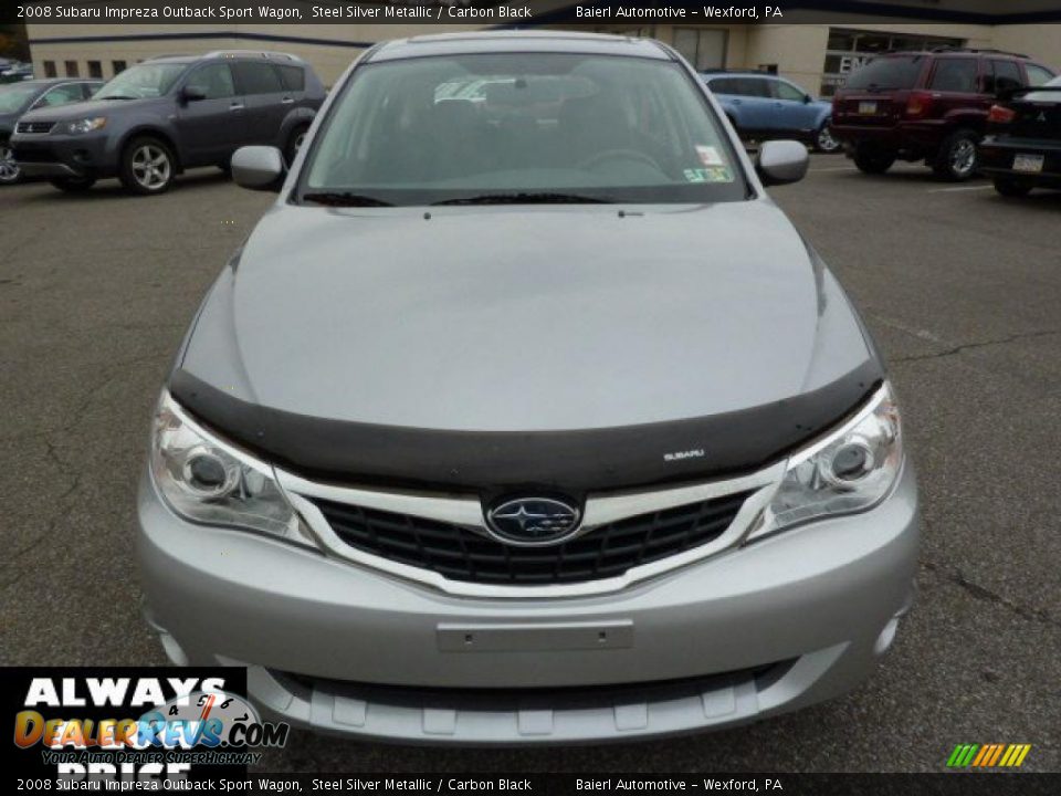 2008 Subaru Impreza Outback Sport Wagon Steel Silver Metallic / Carbon Black Photo #2