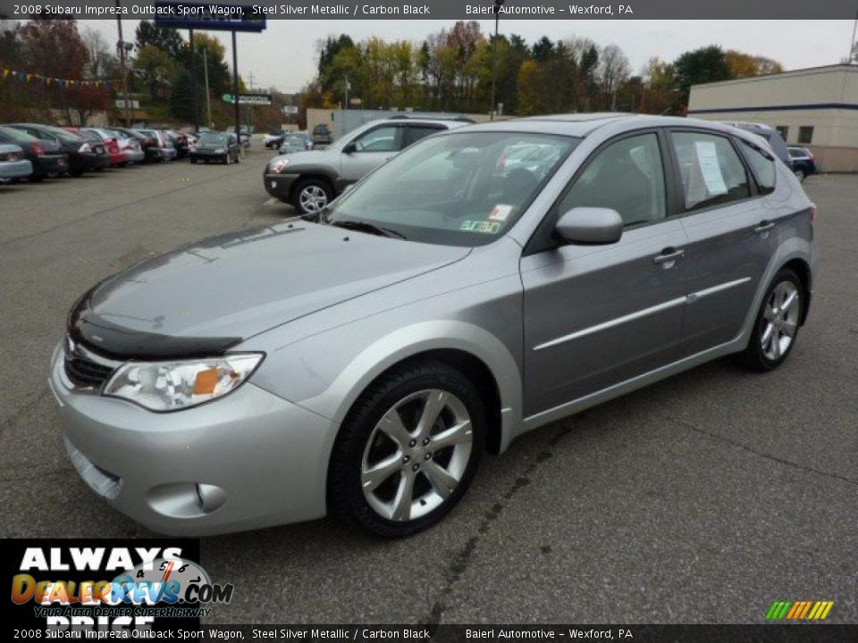 2008 Subaru Impreza Outback Sport Wagon Steel Silver Metallic / Carbon Black Photo #3