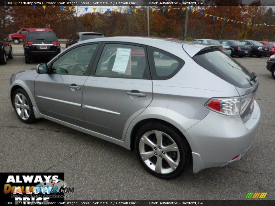 2008 Subaru Impreza Outback Sport Wagon Steel Silver Metallic / Carbon Black Photo #5