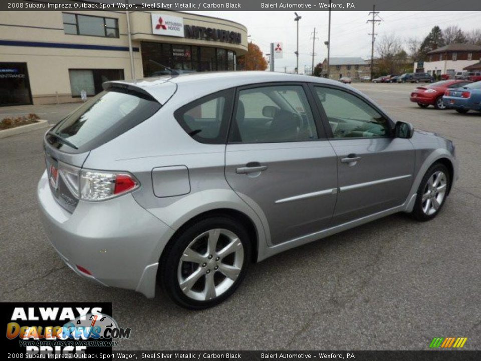 2008 Subaru Impreza Outback Sport Wagon Steel Silver Metallic / Carbon Black Photo #7