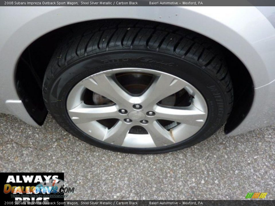 2008 Subaru Impreza Outback Sport Wagon Steel Silver Metallic / Carbon Black Photo #9