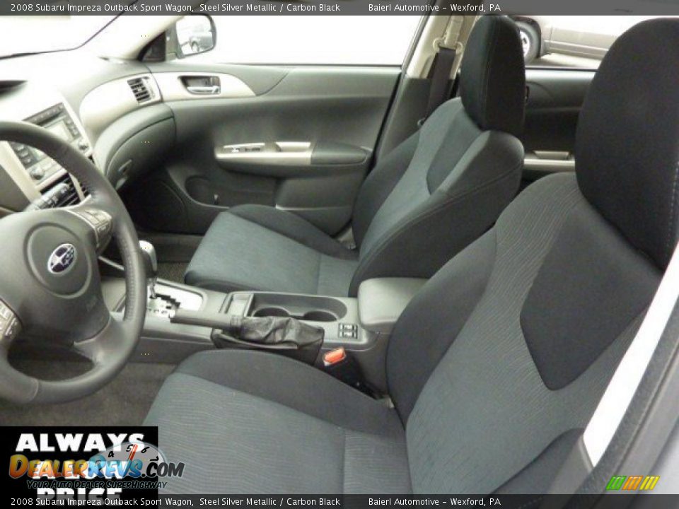 2008 Subaru Impreza Outback Sport Wagon Steel Silver Metallic / Carbon Black Photo #10