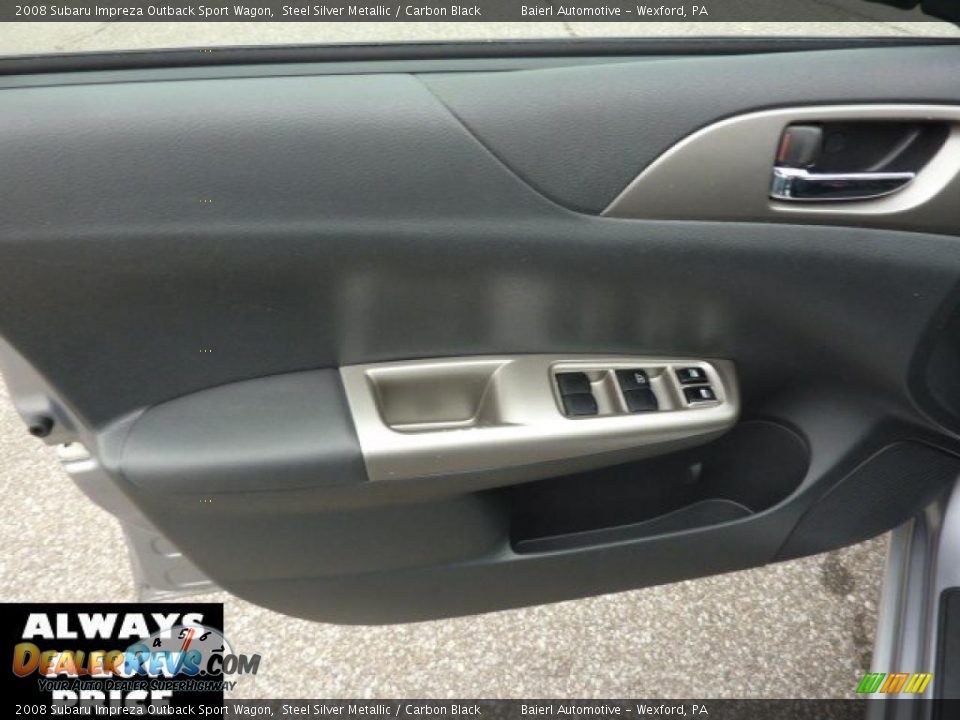 2008 Subaru Impreza Outback Sport Wagon Steel Silver Metallic / Carbon Black Photo #12