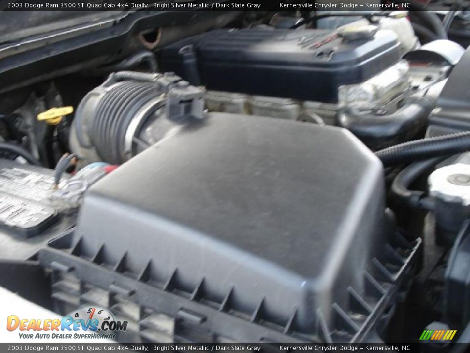 2003 Dodge Ram 3500 ST Quad Cab 4x4 Dually Bright Silver Metallic / Dark Slate Gray Photo #29