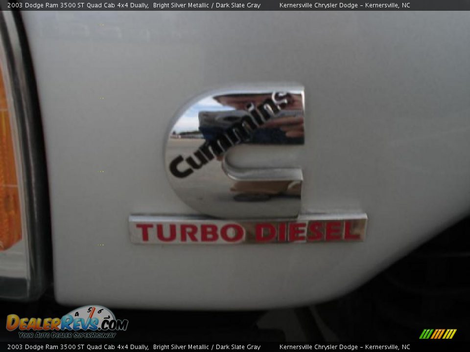 2003 Dodge Ram 3500 ST Quad Cab 4x4 Dually Bright Silver Metallic / Dark Slate Gray Photo #31