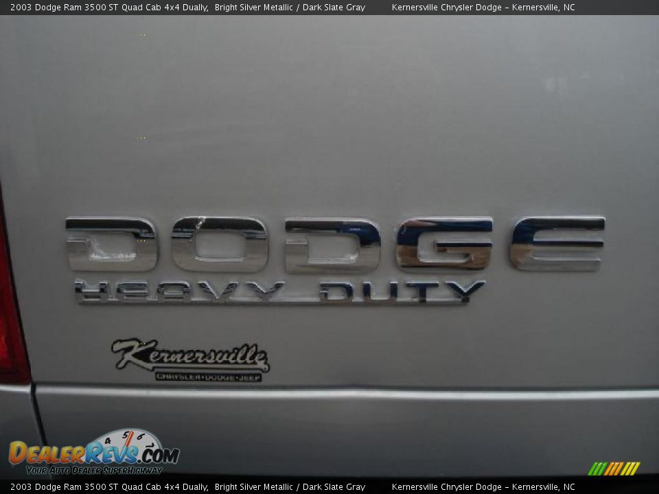 2003 Dodge Ram 3500 ST Quad Cab 4x4 Dually Bright Silver Metallic / Dark Slate Gray Photo #35