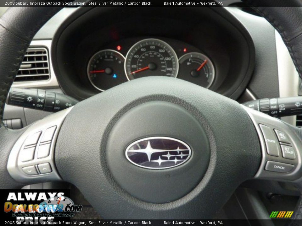 2008 Subaru Impreza Outback Sport Wagon Steel Silver Metallic / Carbon Black Photo #19