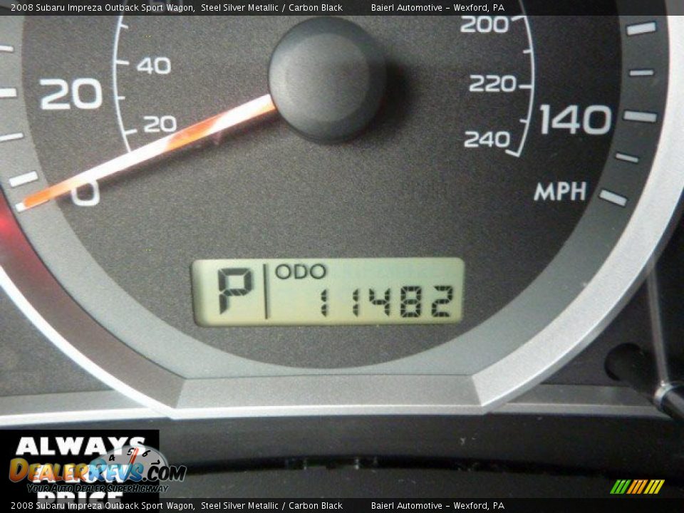 2008 Subaru Impreza Outback Sport Wagon Steel Silver Metallic / Carbon Black Photo #20