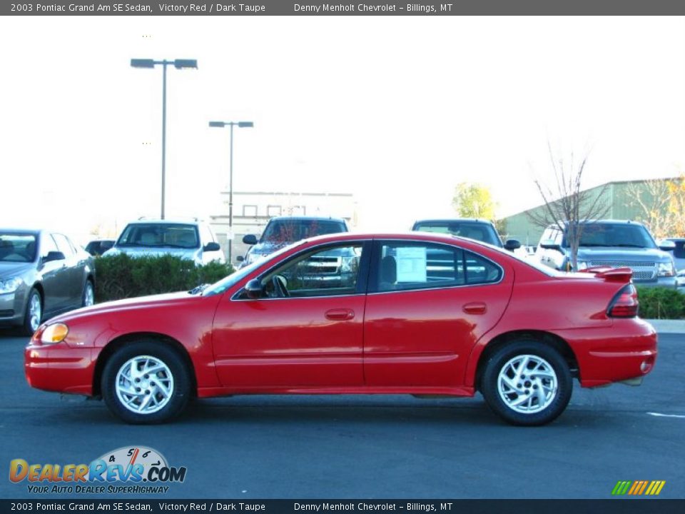 2003 Pontiac Grand Am SE Sedan Victory Red / Dark Taupe Photo #1