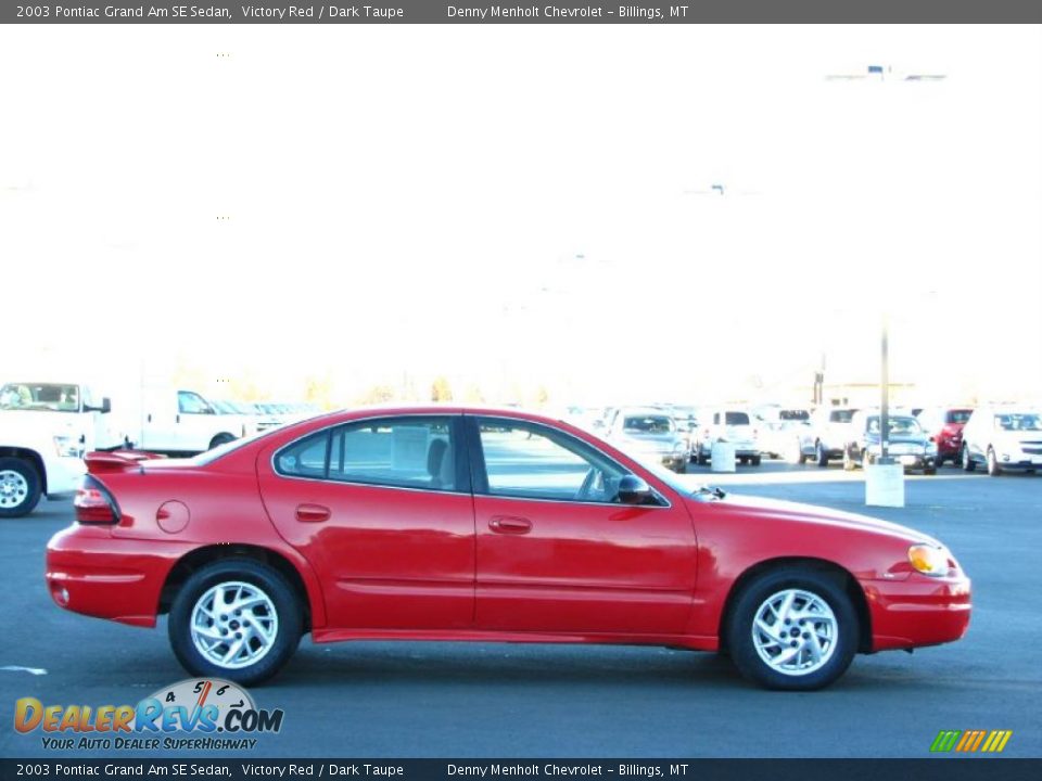 2003 Pontiac Grand Am SE Sedan Victory Red / Dark Taupe Photo #12