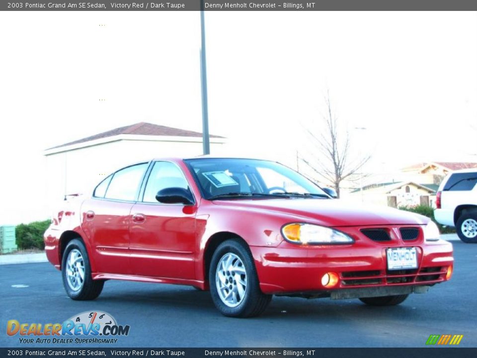 2003 Pontiac Grand Am SE Sedan Victory Red / Dark Taupe Photo #13