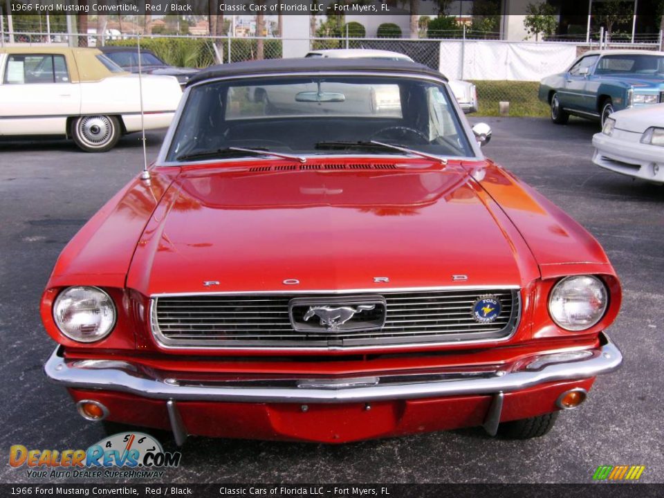 1966 Ford Mustang Convertible Red / Black Photo #2