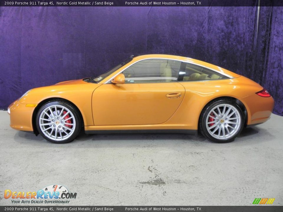2009 Porsche 911 Targa 4S Nordic Gold Metallic / Sand Beige Photo #3