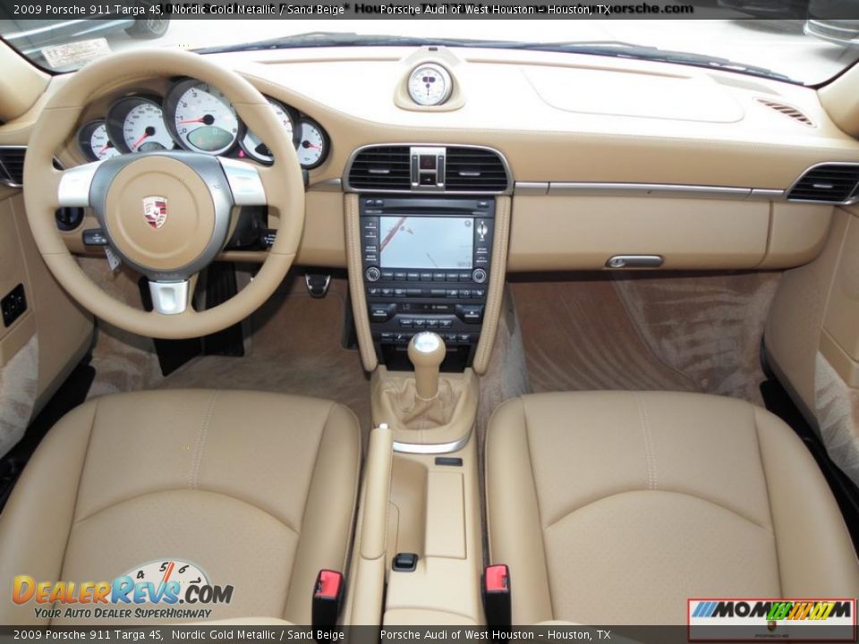 Sand Beige Interior - 2009 Porsche 911 Targa 4S Photo #13