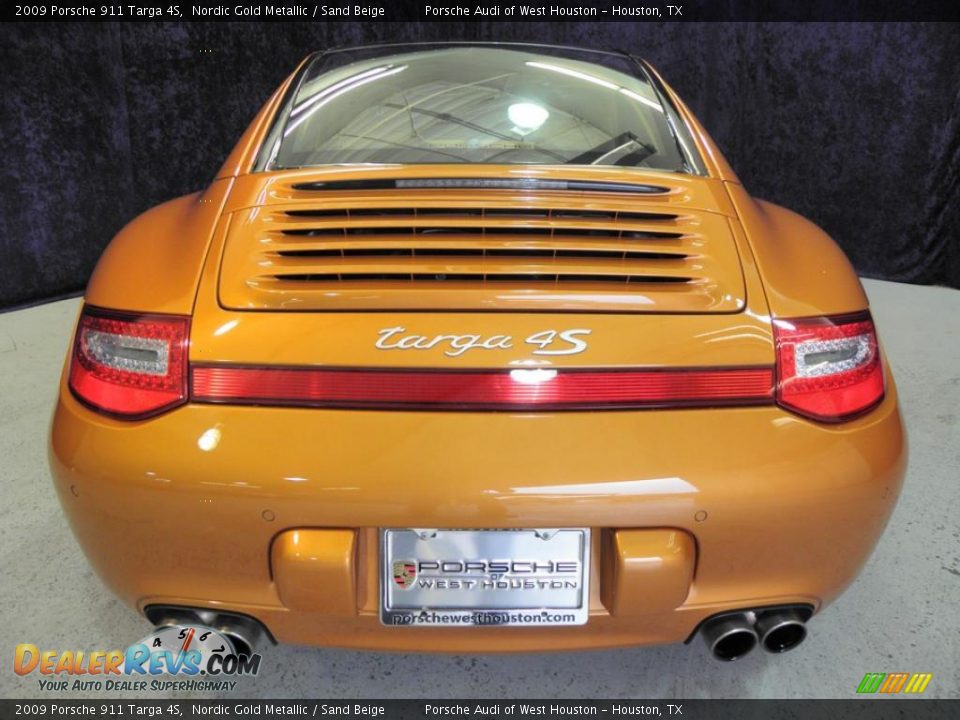 2009 Porsche 911 Targa 4S Nordic Gold Metallic / Sand Beige Photo #19