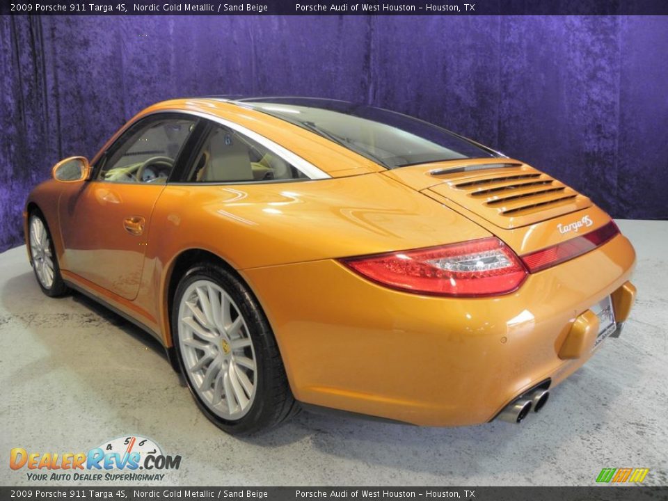 2009 Porsche 911 Targa 4S Nordic Gold Metallic / Sand Beige Photo #20