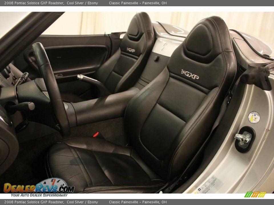 Ebony Interior - 2008 Pontiac Solstice GXP Roadster Photo #14