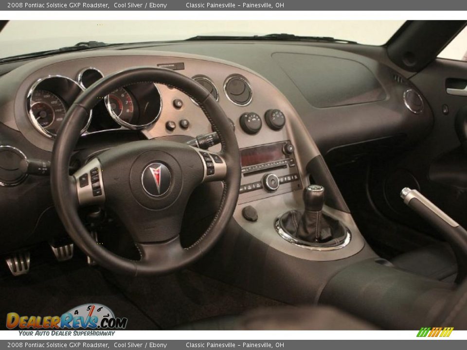 Ebony Interior - 2008 Pontiac Solstice GXP Roadster Photo #16