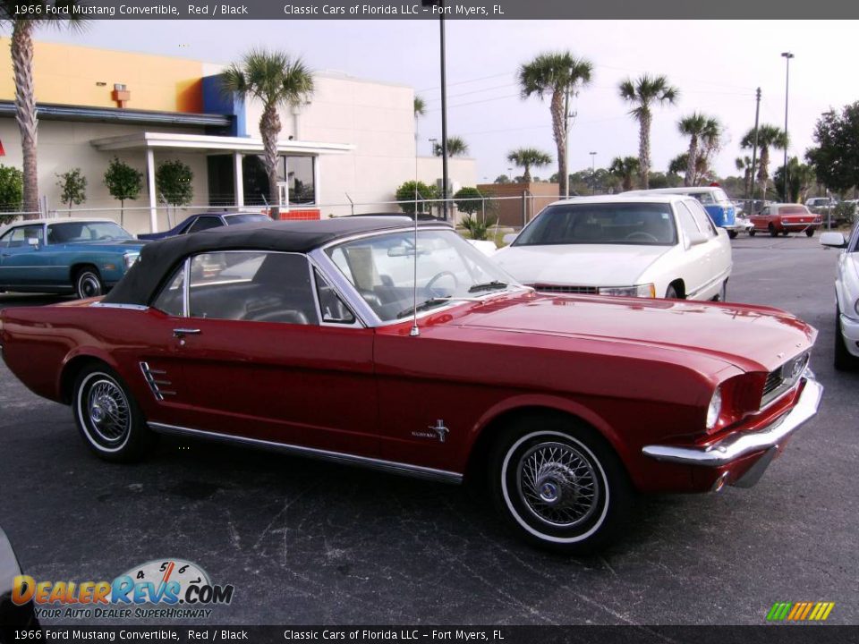 1966 Ford Mustang Convertible Red / Black Photo #18