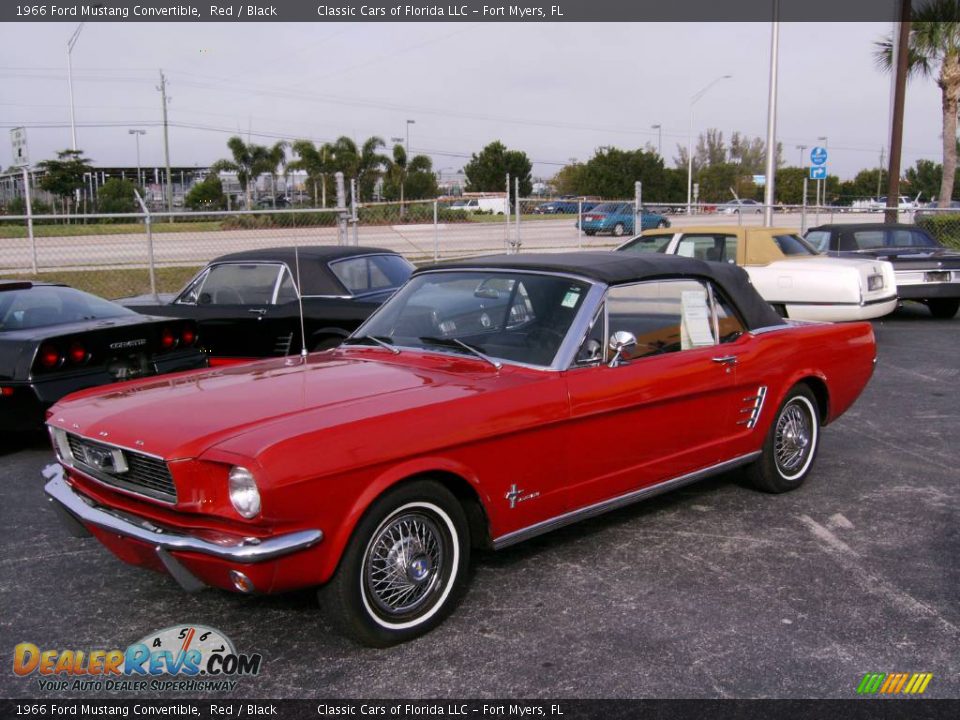 1966 Ford Mustang Convertible Red / Black Photo #19