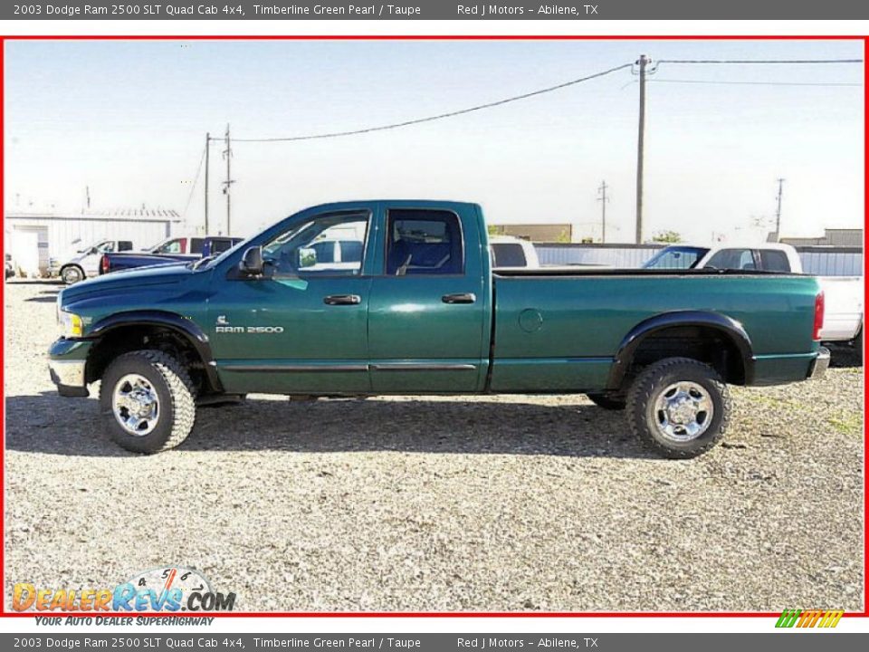 2003 Dodge Ram 2500 SLT Quad Cab 4x4 Timberline Green Pearl / Taupe Photo #2