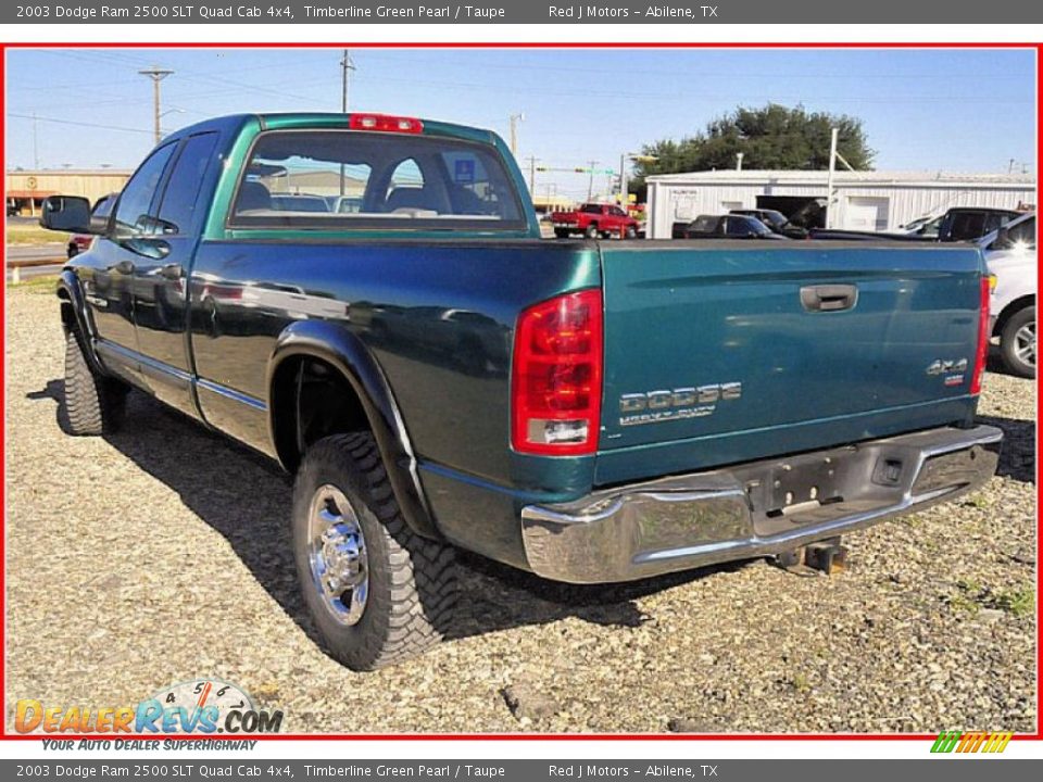 2003 Dodge Ram 2500 SLT Quad Cab 4x4 Timberline Green Pearl / Taupe Photo #3