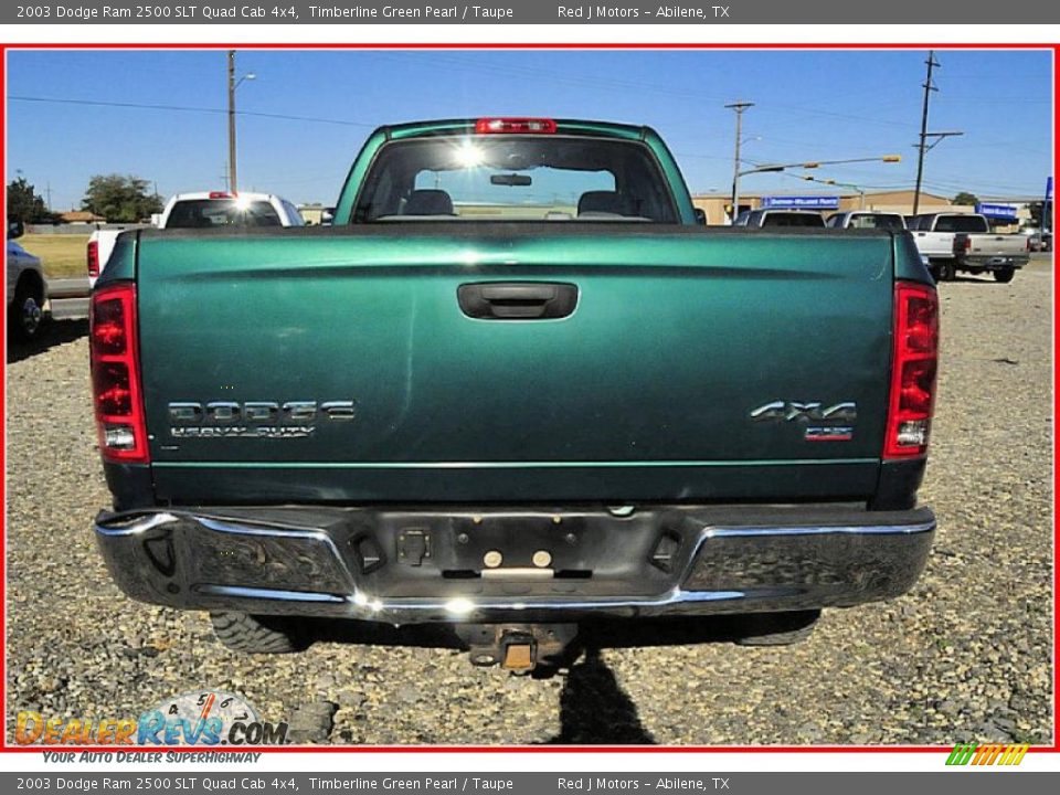 2003 Dodge Ram 2500 SLT Quad Cab 4x4 Timberline Green Pearl / Taupe Photo #6