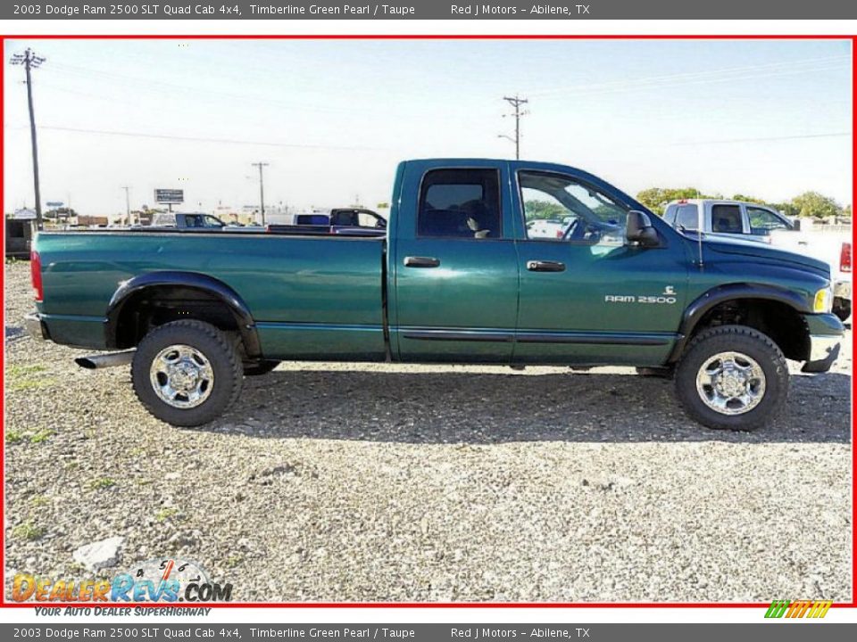 2003 Dodge Ram 2500 SLT Quad Cab 4x4 Timberline Green Pearl / Taupe Photo #9