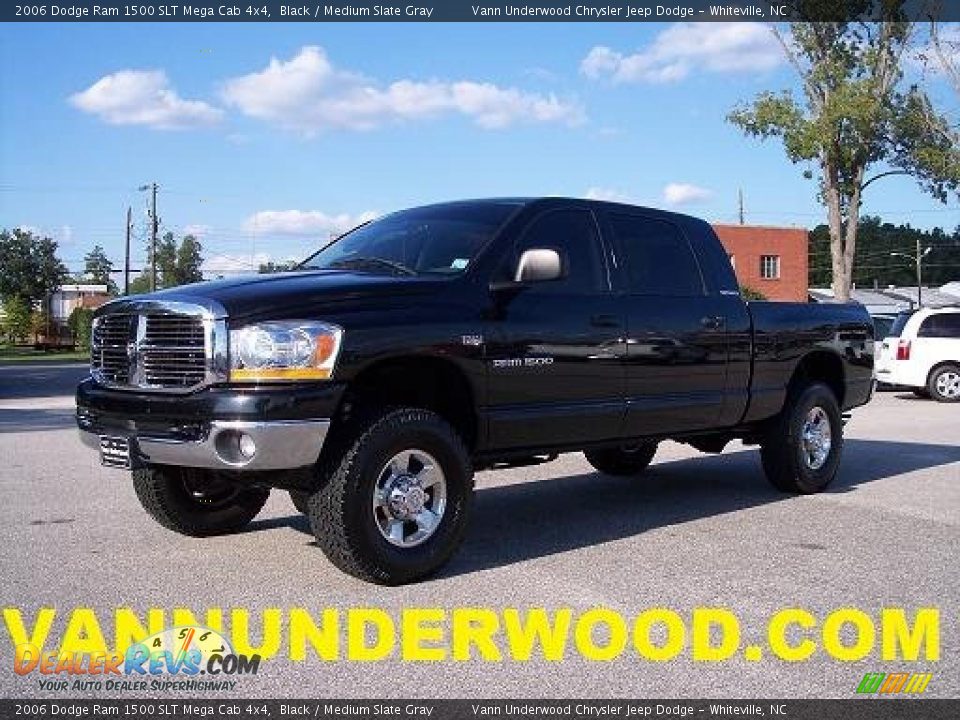 2006 Dodge Ram 1500 SLT Mega Cab 4x4 Black / Medium Slate Gray Photo #1
