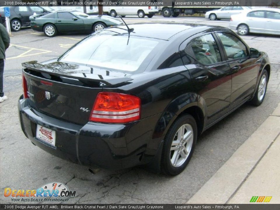 Brilliant Black Crystal Pearl 2008 Dodge Avenger R/T AWD Photo #5