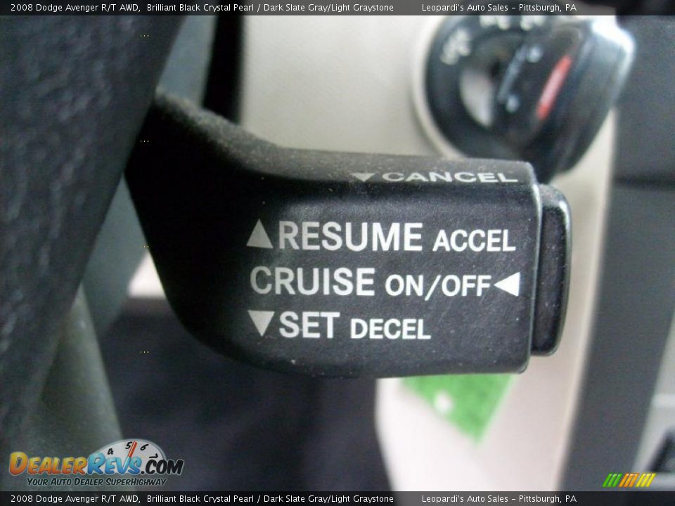 2008 Dodge Avenger R/T AWD Brilliant Black Crystal Pearl / Dark Slate Gray/Light Graystone Photo #22