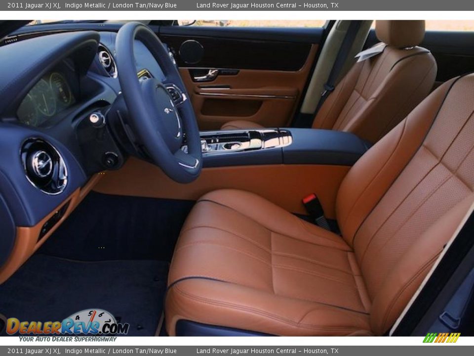 London Tan/Navy Blue Interior - 2011 Jaguar XJ XJ Photo #3