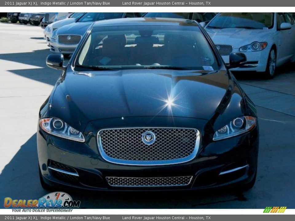 2011 Jaguar XJ XJ Indigo Metallic / London Tan/Navy Blue Photo #6
