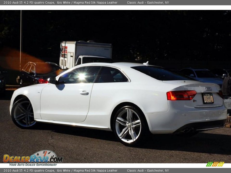 2010 Audi S5 4.2 FSI quattro Coupe Ibis White / Magma Red Silk Nappa Leather Photo #11