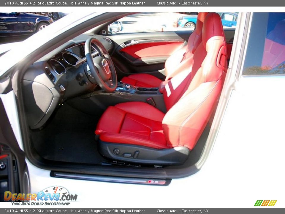 Magma Red Silk Nappa Leather Interior - 2010 Audi S5 4.2 FSI quattro Coupe Photo #13