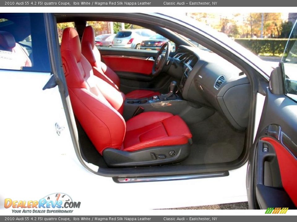 Magma Red Silk Nappa Leather Interior - 2010 Audi S5 4.2 FSI quattro Coupe Photo #23