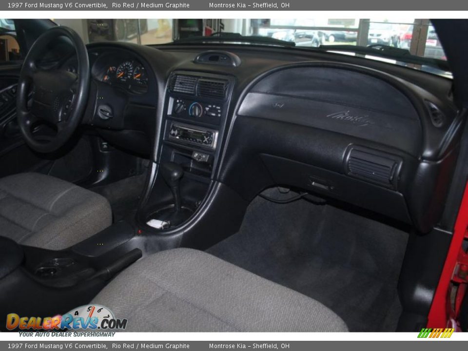 Dashboard of 1997 Ford Mustang V6 Convertible Photo #13