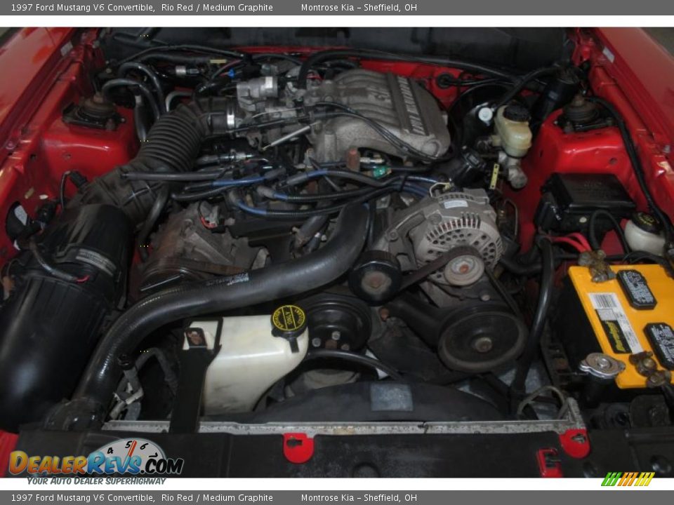 1997 Ford Mustang V6 Convertible 3.8 Liter OHV 12-Valve V6 Engine Photo #14